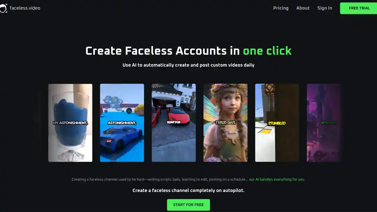 Faceless.video Platform Features